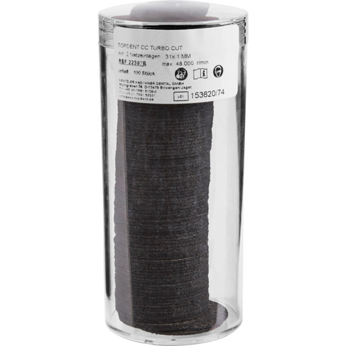 TOPDENT CC-Turbo-Cut Pack of 100 pieces glass fiber reinforced, Ø 31 mm x 1 mm