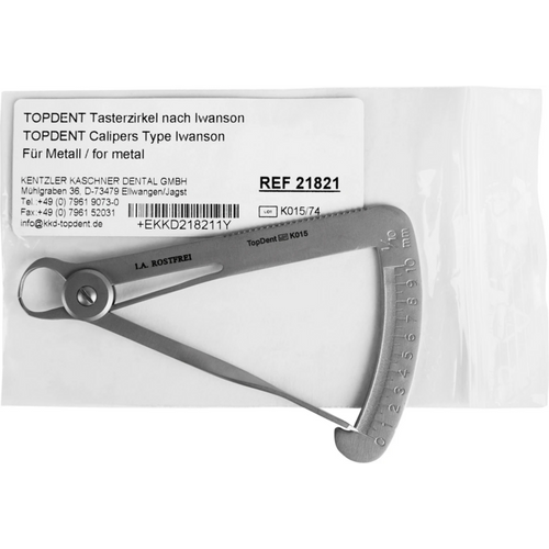 TOPDENT calipers according to Iwanson Piece for metal