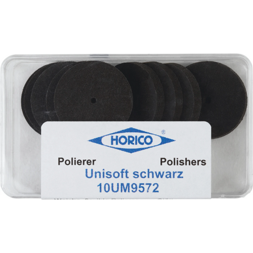 UNISOFT Pack of 10 pieces unmounted, black, washer