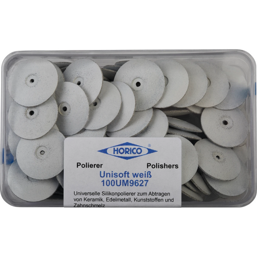 UNISOFT Pack of 100 pieces unmounted, white, disk
