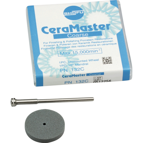 CeraMaster piece unmounted, dark gray coarse, figure wheel, ISO 220, 1 mandrel