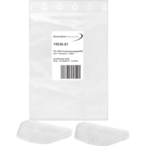 Model system 2000 Positioning plate Pack of 2 pieces large transparent