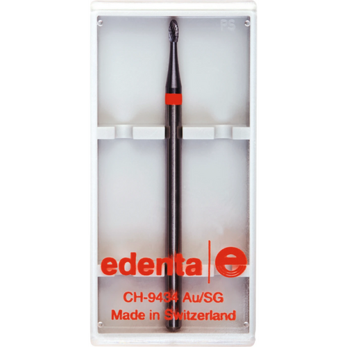 Volcano milling cutter ground 20 piece Cross serration, red fine, HP, Figure 277, 3 mm, ISO 014