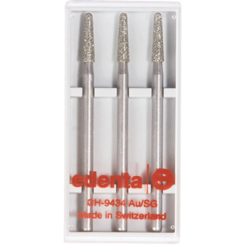 Diamonds 850 Pack of 3 standard, HP, figure 199 round cone, 10 mm, ISO 025