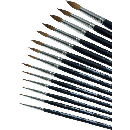 TOPDENT brush red sable Kolinsky Piece no. 6