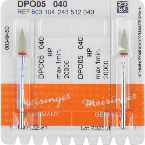 Diamond polisher DPO02/05 Pack of 2 pieces gray, HP, figure 243, 13 mm, ISO 040