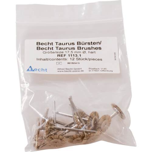 Taurus busts Pack of 12 pieces horsehair hard, HP, wheel, Ø 17.5 mm