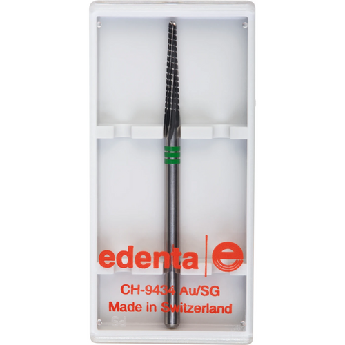 Carbide milling cutter, ground 75 Single dovetail with cross cut, 3 x green coarse, HP, figure 194, 14 mm, ISO 023