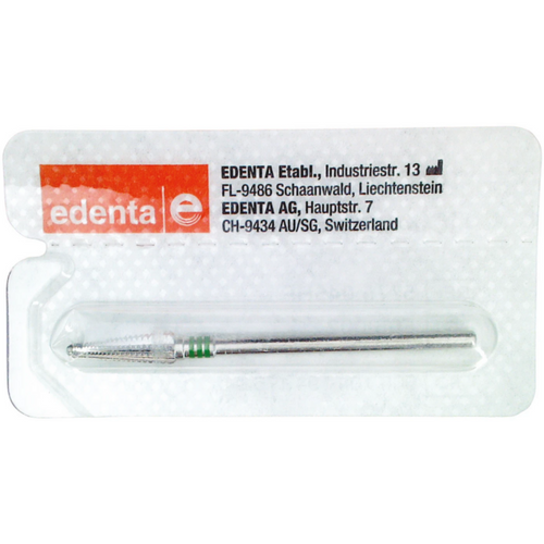 Carbide milling cutter, ground 75 Single dovetail with cross cut, 3 x green coarse, HP, figure 194, 14 mm, ISO 045