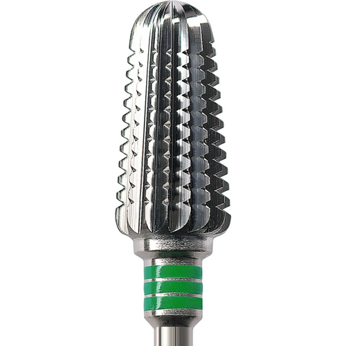 Carbide milling cutter, ground 75 Single dovetail with cross cut, 3 x green coarse, HP, Figure 263, 14 mm, ISO 070