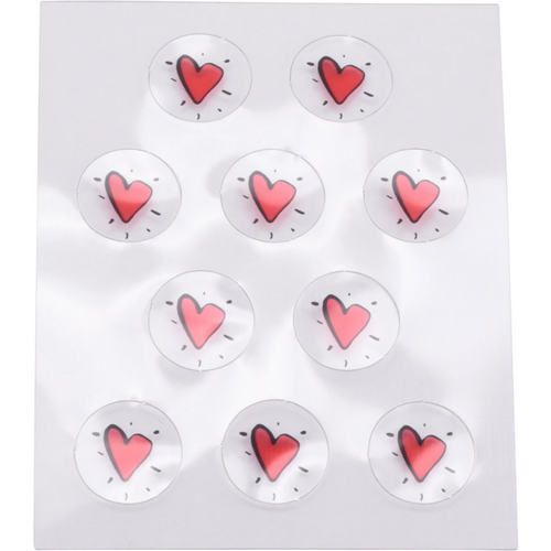 Inlay motifs Pack of 20 pieces heart
