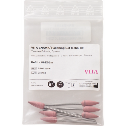 VITA ENAMIC® Polishing Pack of 6 pre-polishers pink, tip, VI-ES5m