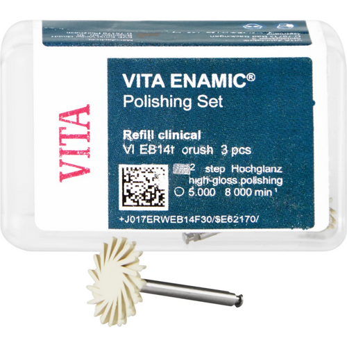 VITA ENAMIC® Polishing Pack of 3 high-gloss polishers, gray, Brush, VI-EB14f