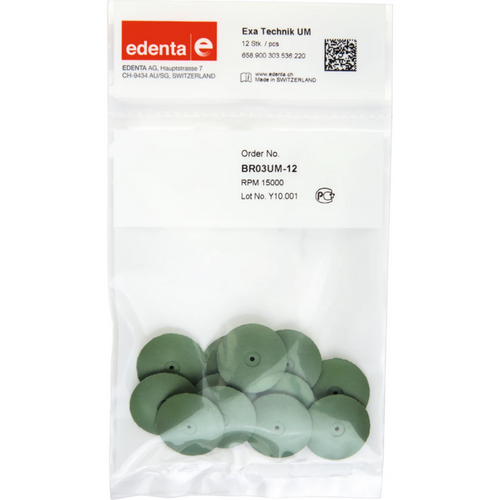 Exa Technique Pack of 12 pieces unmounted, green coarse, figure 303, 3 mm, ISO 220