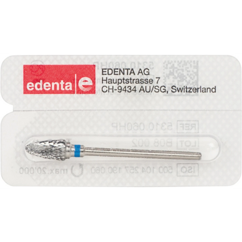 Carbide milling cutter grind 10 Cross serration, blue standard, HP, Figure 257, 12 mm, ISO 060