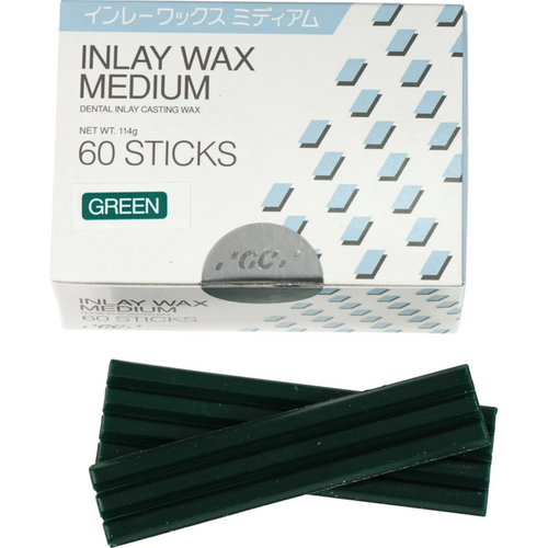 GC Inlay Wax MEDIUM Pack of 60 wax sticks green