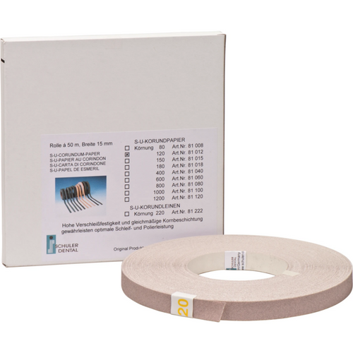 S-U CORUNDUM PAPER Roll 50 m paper grain size 120