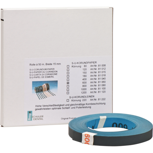 S-U CORUNDUM PAPER Roll 50 m paper grain size 600
