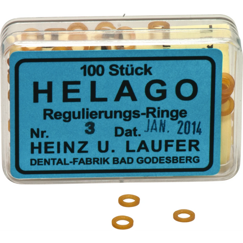 HELAGO rubber rings for regulation Pack of 100 pieces transparent, 3 mm