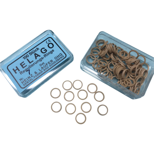 HELAGO rubber rings for regulation Pack of 100 pieces transparent, 7 mm