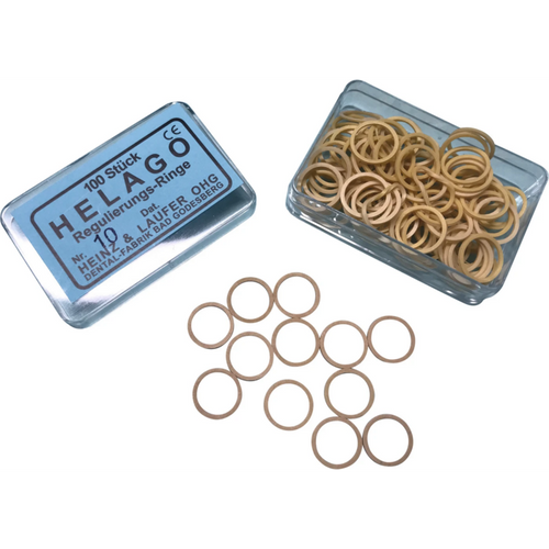 HELAGO rubber rings for regulation Pack of 100 pieces transparent, 10 mm