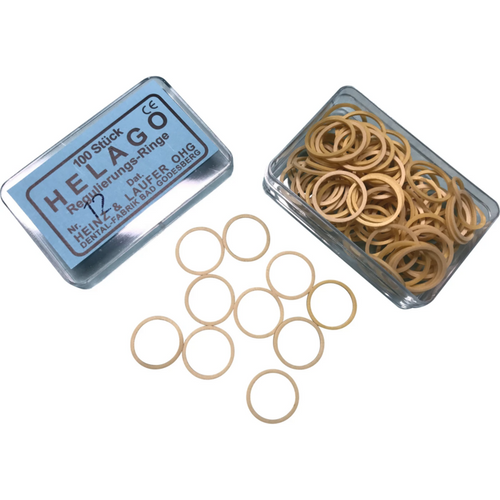 HELAGO rubber rings for regulation Pack of 100 pieces transparent, 12 mm