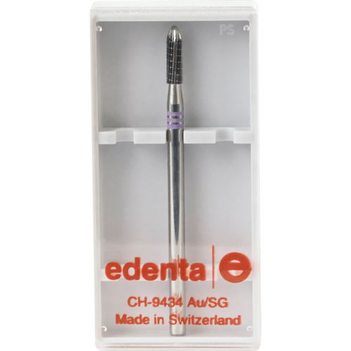 Carbide milling cutter, ground 25 spiral serration, 3 x violet superfine, HP, figure 289, 8 mm, ISO 023