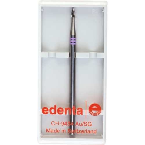 Carbide milling cutter, ground 25 spiral serration, 3 x violet superfine, HP, figure 198, 3.5 mm, ISO 014