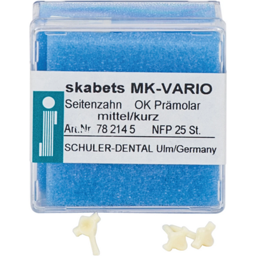 skabets MK-VARIO Refill pack 25 pieces upper jaw premolar medium short