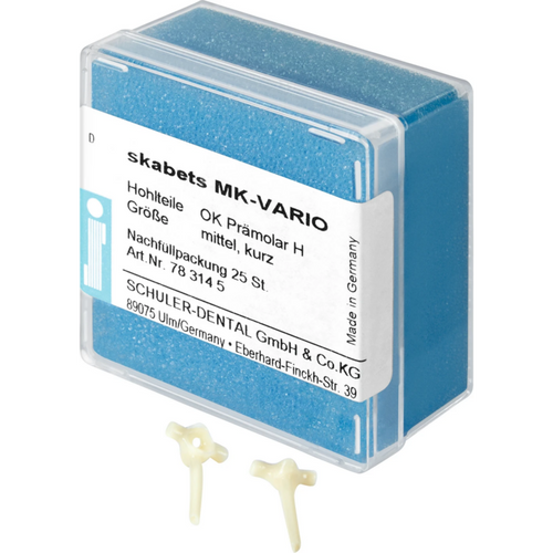 skabets MK-VARIO Refill pack 25 pieces maxillary premolar H medium short
