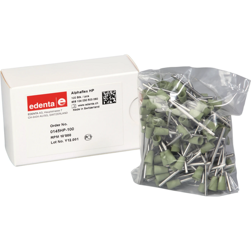 Alphaflex Pack of 100 pieces green, HP, figure 030, 10 mm, ISO 060
