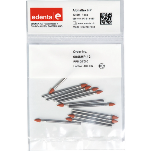 Alphaflex Pack of 12 pieces brown, HP, figure 243, 6 mm, ISO 030