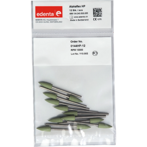 Alphaflex Pack of 12 pieces green, HP, figure 243, 15.5 mm, ISO 055