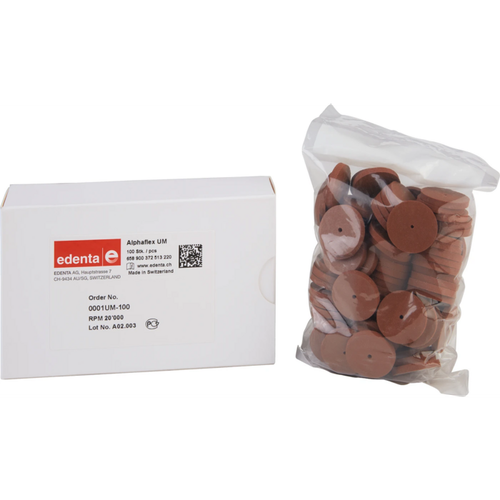 Alphaflex Pack of 100 pieces unmounted, brown, figure 372, 3 mm, ISO 220
