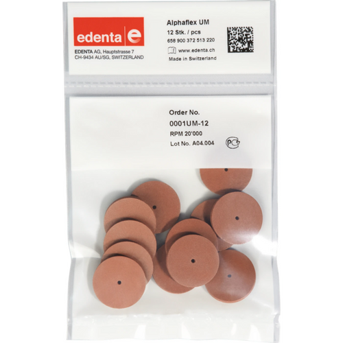 Alphaflex Pack of 12 pieces unmounted, brown, figure 372, 3 mm, ISO 220