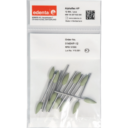 Alphaflex Pack of 12 pieces green, HP, figure 257, 16.3 mm, ISO 055