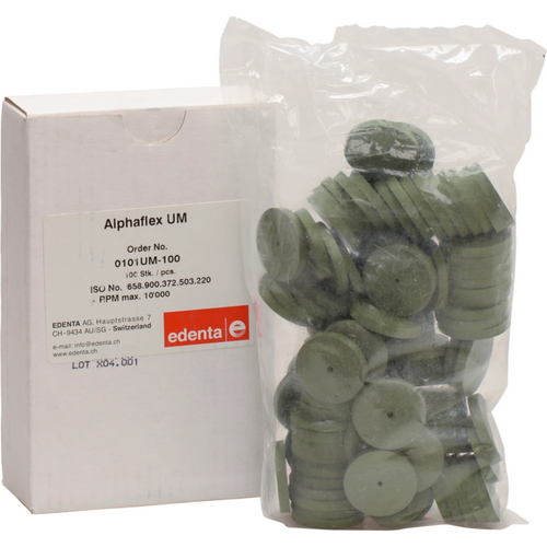 Alphaflex Pack of 100 pieces unmounted, green, figure 372, 3 mm, ISO 220