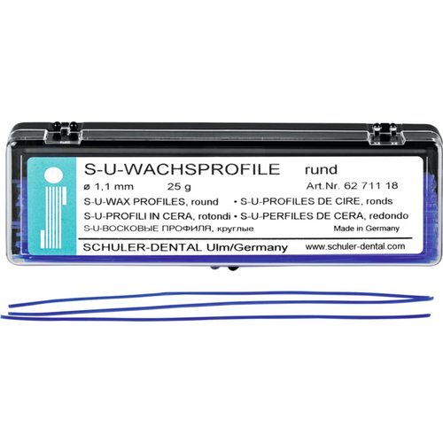 S-U wax profiles Pack of 25 g wax profiles, round, 1.1 mm