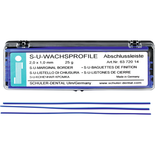 S-U wax profiles Pack of 25 g finishing strips, 2 x 1 mm