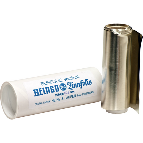 HELAGO tin-plated lead foils Roll approx. 150 g, thickness 0.25 mm