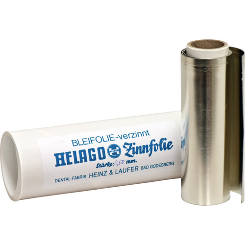 HELAGO tin-plated lead foils Roll approx. 150 g, thickness 0.5 mm