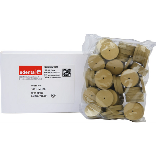 Goldstar Pack of 100 pieces unmounted, yellow, figure 372, 3 mm, ISO 220