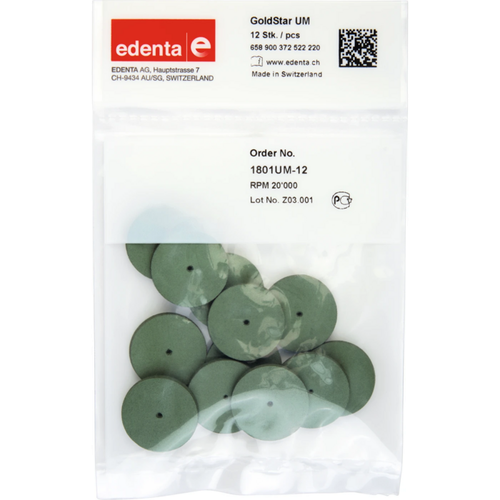 Goldstar Pack of 12 pieces unmounted, green, figure 372, 3 mm, ISO 220
