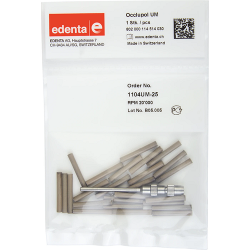 Occlupol Pack of 25 pieces unmounted, gray, figure 114, 22 mm, ISO 030