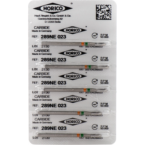 Carbide cutter 289NE/NEF Pack of 5 cross serrations, orange-green, HP, figure 289, 8 mm, ISO 023