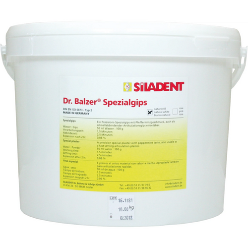 Dr. Balzer® special plaster Bucket 10 kg plaster natural white