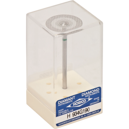 Diamond wheels 934 piece very flexible, double-sided, green coarse, HP, figure 934, 0.22 mm, ISO 190