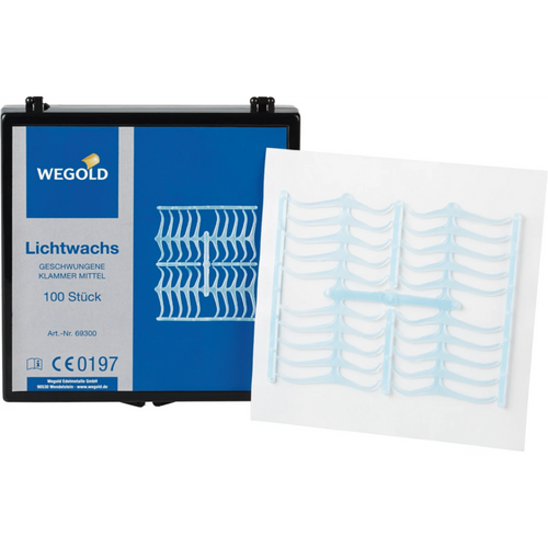 Light wax profiles Pack of 100 curved staples medium