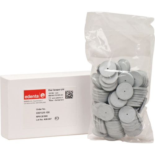 Exa Cerapol Pack of 100 pieces unmounted, light gray, figure 372, 3 mm, ISO 220
