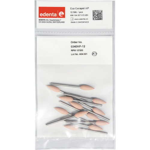 Exa Cerapol Pack of 12 pink, HP, figure 257, 16.3 mm, ISO 055